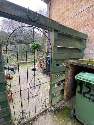 Partial use of terraced garden next to Bostall Woods